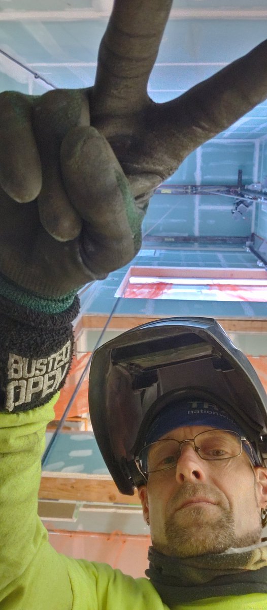 adamzit9977's tweet photo. Listening to @BustedOpenRadio with @davidlagreca1 @thunderrosa22 while welding out an elevator hoist way #californiachapter https://t.co/NiKaBzqFBf
