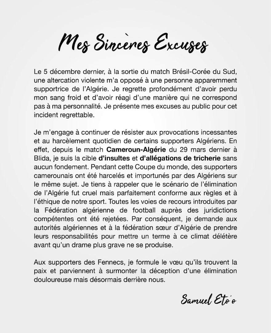 2015Jabi's tweet photo. ok, les excuses ...
que les algeriens trouvent la paix intérieure. https://t.co/8Z6cfWsq2a