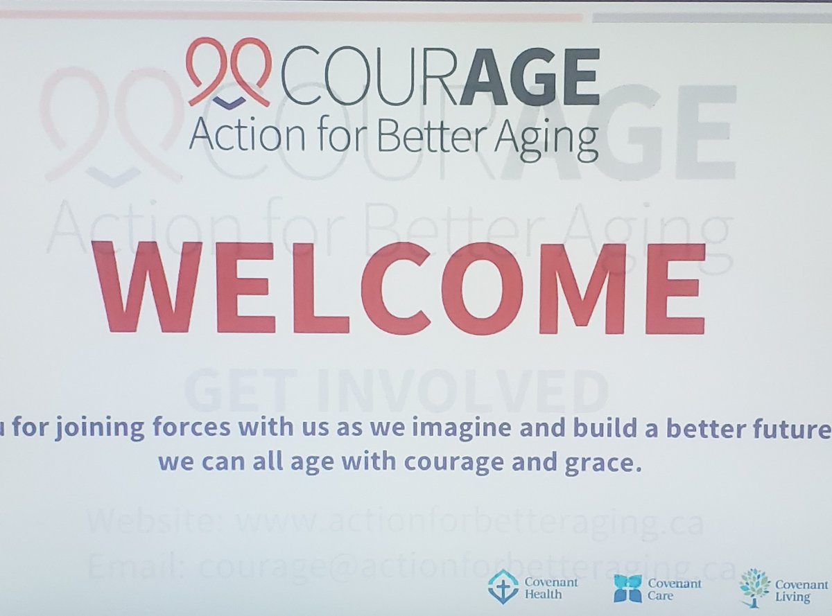 mackerman123's tweet photo. Exciting day today as brilliant minds gather from around the Globe to imagine and build a better future where we can all age with courage and grace! #beCourAGEous #SEHEALTH #CovenantHealth #hopeandhappiness https://t.co/PFmtwLobUQ