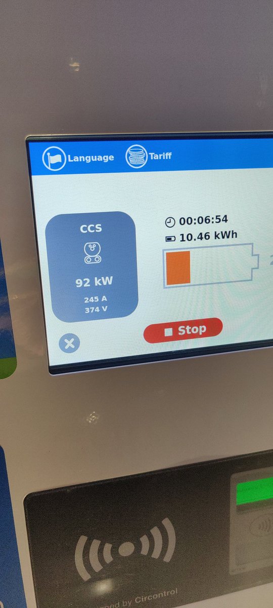 My first charge away from the Tesla network. Maybe I'm being unreasonable expecting closer to 150Kw from a 150Kw charger 🤷🏻‍♂️ I've gotten used to the relative laziness of superchargers 😂
