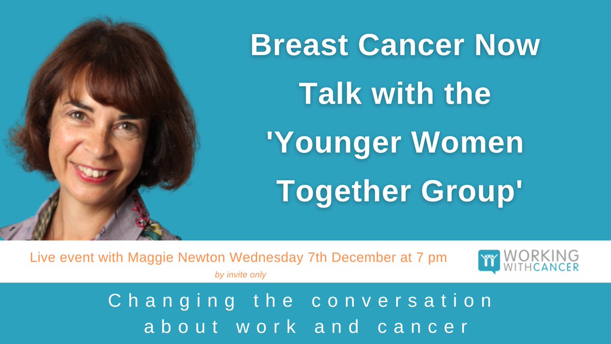 WorkWithCancer's tweet photo. Another important virtual talk tomorrow night with @BreastCancerNow and the Younger Women Together Group.👇

#CancerAwareness #CancerTalk https://t.co/tQqcbwqKoU