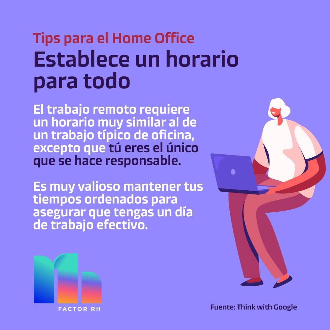 _FactorRH's tweet image. Los invitamos a conocer #TipsParaElHomeOffice, una serie de consejos que les ayudarán a mejorar su productividad de una forma efectiva cuando trabajan desde casa. 

Empezamos hablando sobre la importancia de #organizar tu tiempo. ¿Ustedes aplican algún método similar? 

#FactorRH
