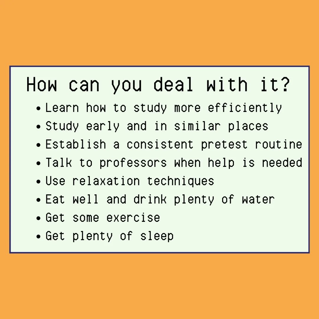 SandTWellBeing's tweet photo. Feeling stressed about finals coming up? Learn more about test anxiety and how you can manage it! https://t.co/Ij7fdBhk7j
