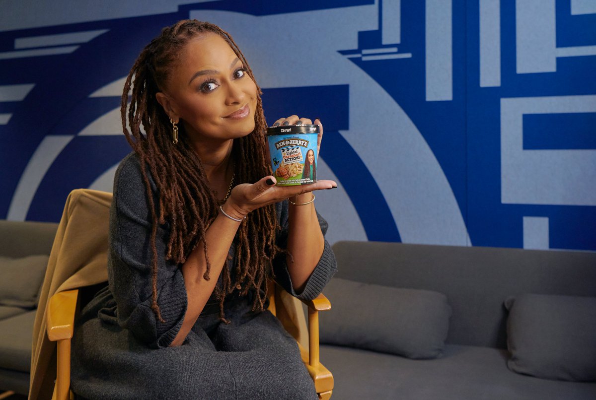 benandjerrys's tweet image. Lights! Caramel! Action! is packed with as much excitement and wonder as writer, director, and producer @ava's iconic films. Coming soon to freezers! Learn more: benjerrys.co/3BdVyGd