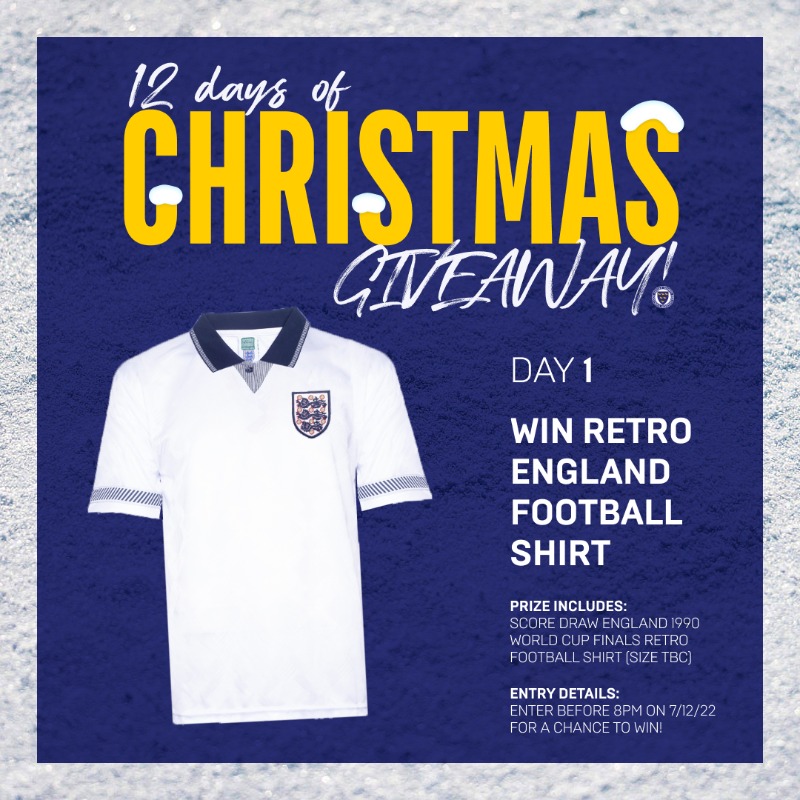SussexCountyFA's tweet photo. 🎅 12 days of Christmas GIVEAWAY! 🎄

DAY 1⃣ - With our #ThreeLions making us proud in Qatar there was only one place to start! Win yourself a retro England shirt!

Simply like, re-tweet and tag a friend to be in with a chance to win!

#XmasGIVEAWAY🎁 #SussexFootball⚽️