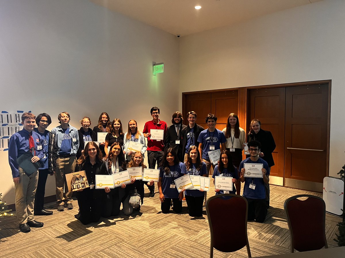 Congrats to our TSA students for an outstanding District Competition! The team came home with 5 1st place awards, 4 2nd place awards, and 2 3rd place awards. Way to go Falcons!