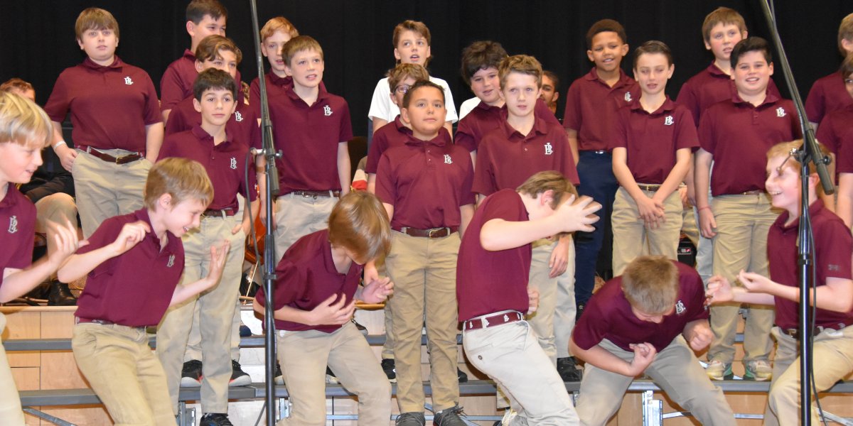 BoysLatinSchool's tweet photo. The all-School holiday concert featured outstanding performances. Highlights included: lower school air guitar, choirs from each division, us hand chimes &amp; band performances, and Headmaster Chris Post leading the entire School in some holiday classics. #OneBL #BoysLatin #BLMusic https://t.co/c16cEfLzWZ