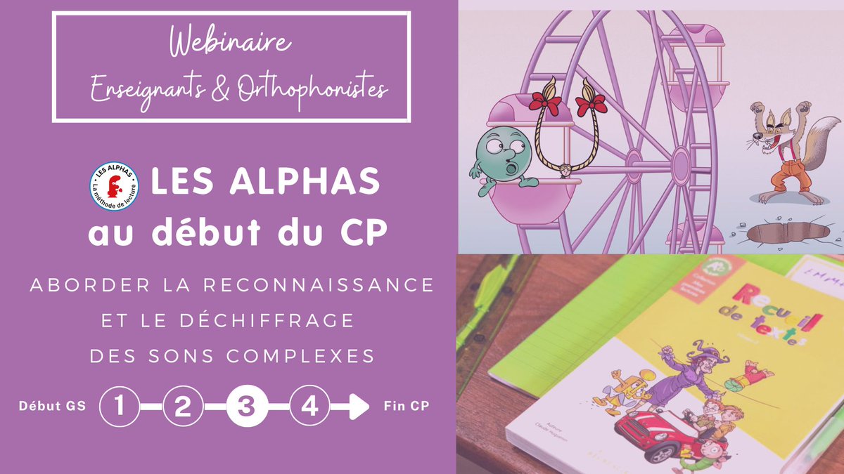 Les_Alphas_'s tweet photo. 🗓️ Mercredi 7 décembre à 14h30
Rendez-vous demain pour le dernier #webinaire de l'année 2022. Un contenu inédit qui décrit l'introduction des sons complexes grâce à la méthode de #lecture @Les_Alphas_ 
✏️Inscription : https://t.co/ucSC3fmWzp https://t.co/KxhyFD71VB