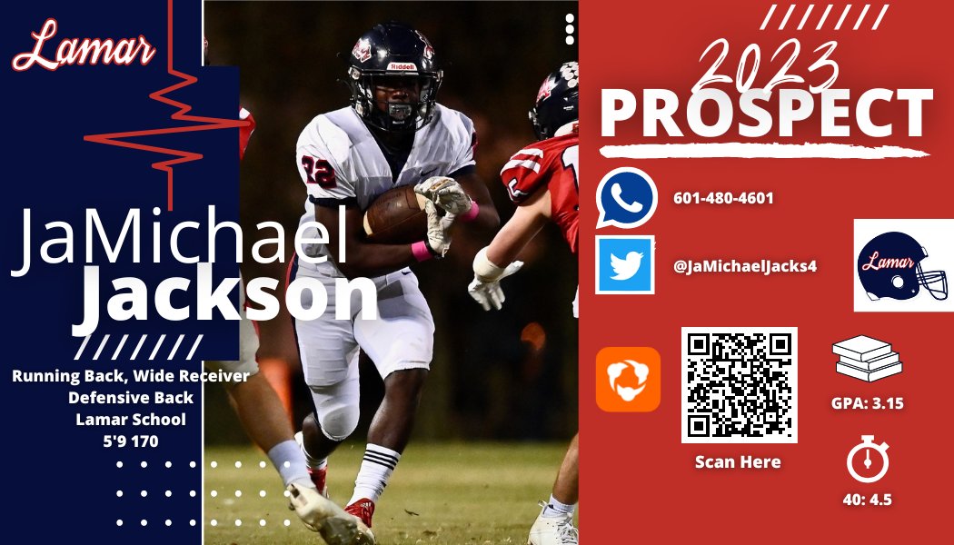 2023 RB/WR/CB <a href="/JaMichaelJacks4/">JaMichael Jackson</a> finished his senior year with 1k+ in total offense and 12 TDs

He was also a lockdown corner back and explosive punt returner!

hudl.com/video/3/136622…

#RecruitLamar
#GoLamarRaiders