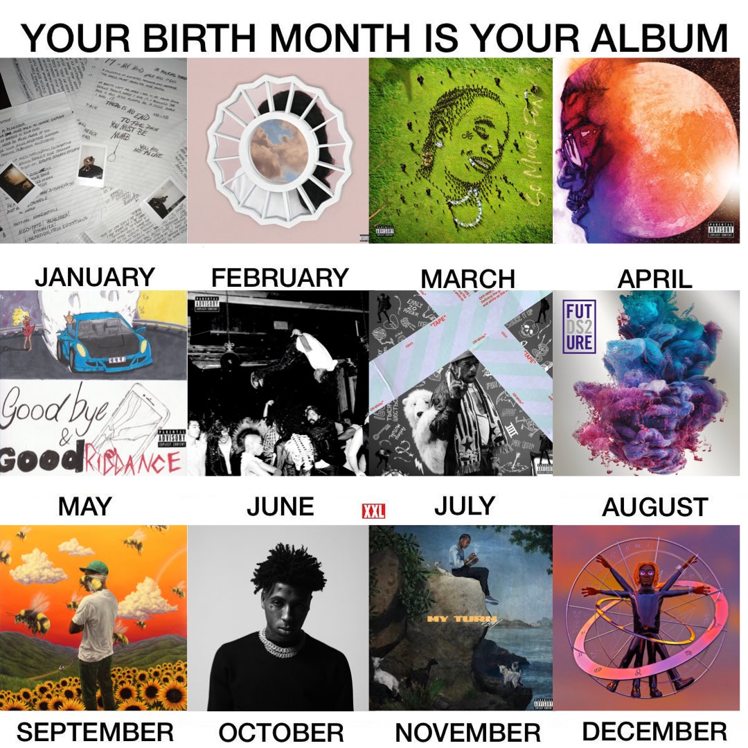 Your birth month is your album ￼💽