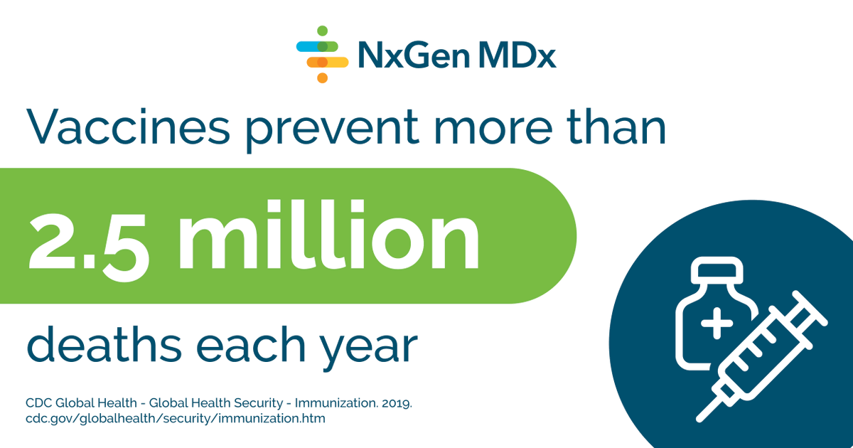 NxGenMDx's tweet photo. This week is National Influenza Vaccination Week. The flu vaccine helps reduce both the symptoms and length of illness. Protect yourself and those around you by getting vaccinated! https://t.co/5puamcXpr8