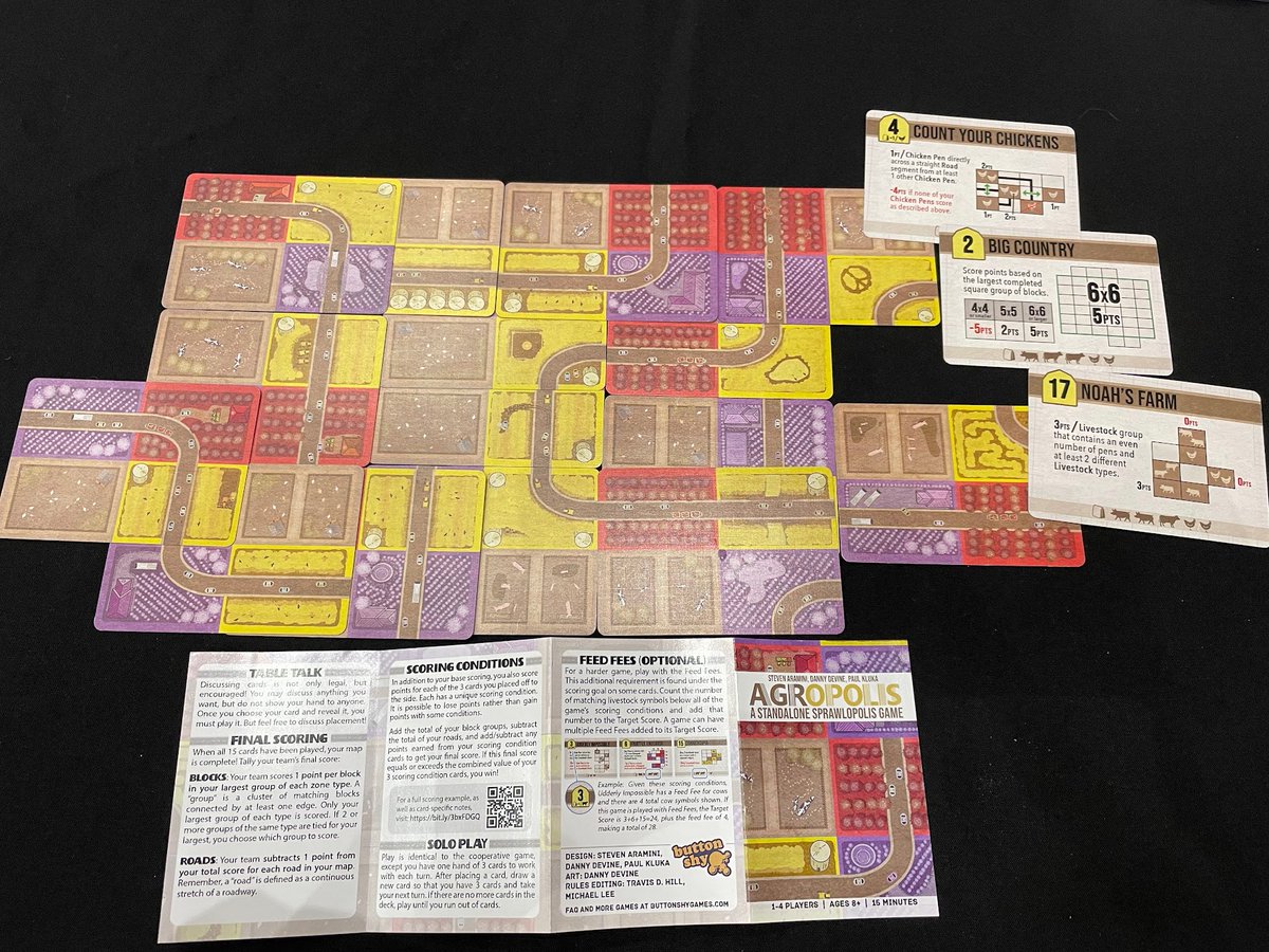 boardgamecrock1's tweet photo. #Top100 #boardgames #WalletSize
79 - Agropolis (1st year, up from 133) @buttonshy
My favorite wallet-game series so far & the additions of animals & their pens feels like it amps up the puzzly nature another notch. I need to try the uber-Combopolis & see if I can handle it! https://t.co/wwXgCsO5oZ