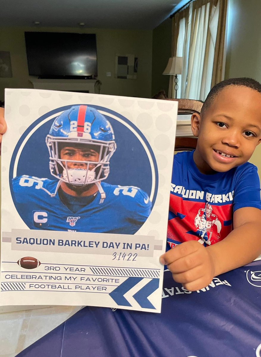 Kristin Boyd Edwards (@kristinboydpr) on Twitter photo Our vote is for <a href="/saquon/">Saquon Barkley</a>! He has the heart of a Giant and my Jayden Bear will remember his kindness for a lifetime. #WPMOYChallenge Our vote is for <a href="/saquon/">Saquon Barkley</a>! He has the heart of a Giant and my Jayden Bear will remember his kindness for a lifetime. #WPMOYChallenge
