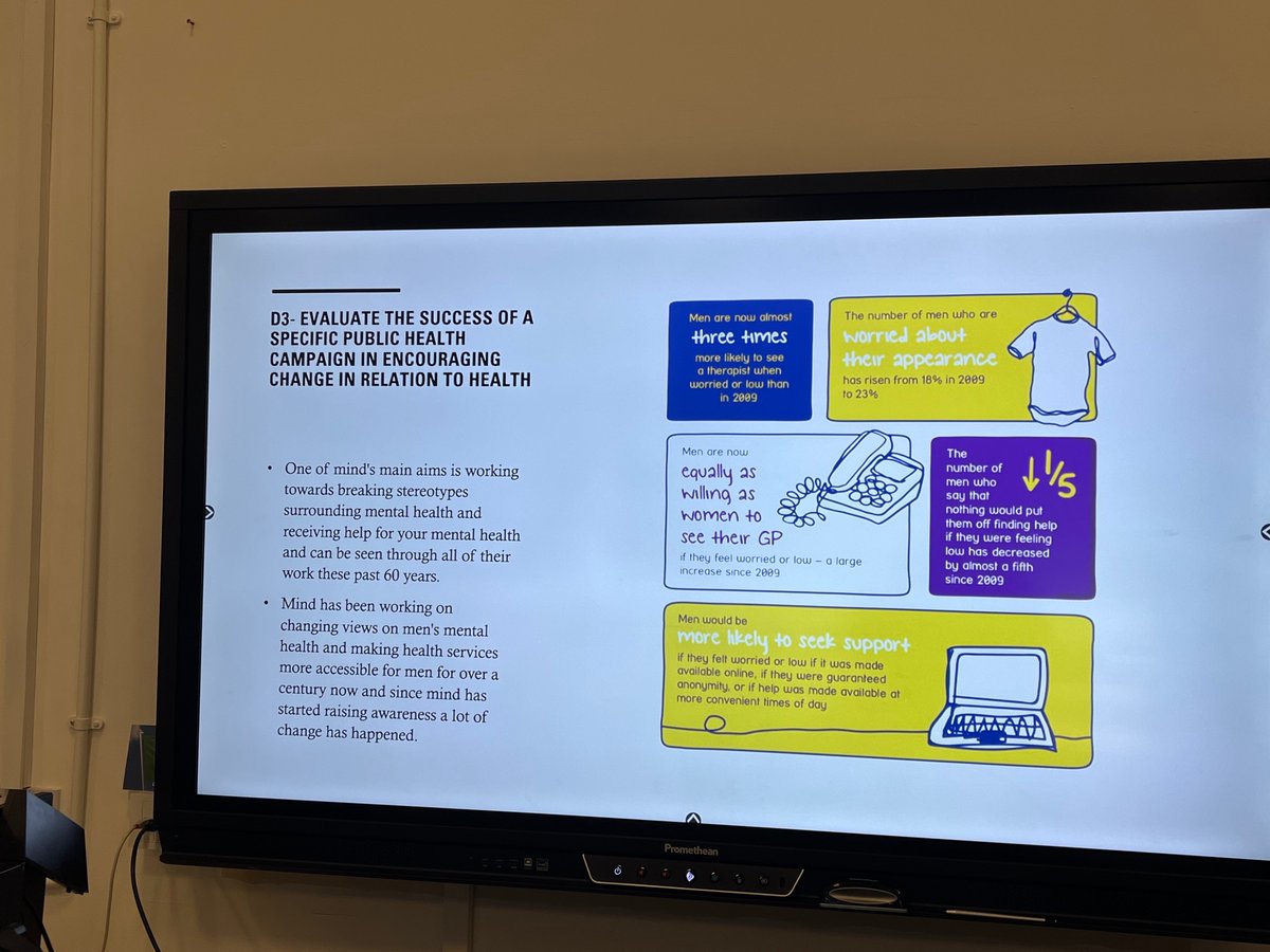 MissHaxby's tweet photo. Outstanding work from Year 13’s at @NUSASixthForm presenting about different public health campaigns. They were so well researched! #proudteacher @OfficialNUSA #amazingnusa #Distinctions https://t.co/TiPA7QAiUB