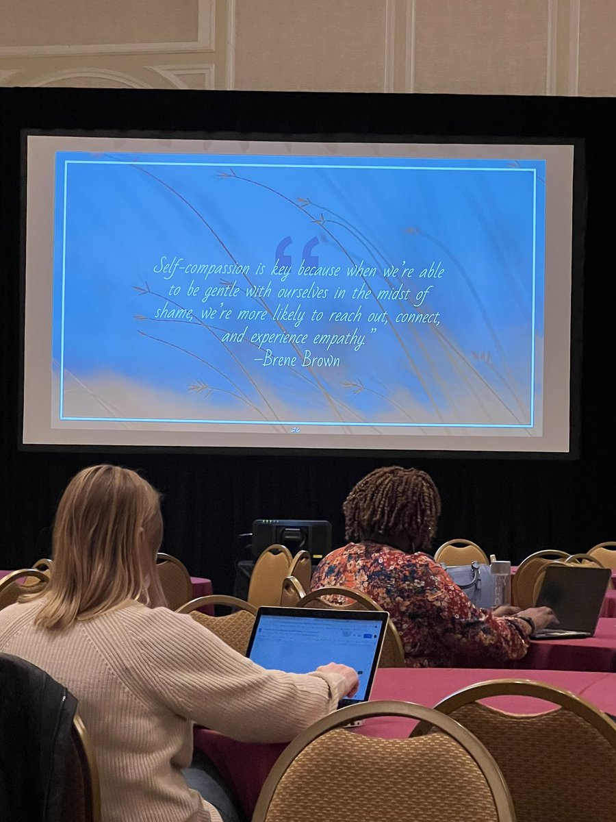 JClarkSaboda's tweet photo. Tuesday- Session 1 @lsummers Cultivating the 8 Dimensions of Educator Wellness -“Compassionate people have clear boundaries.”@BreneBrown #LearnFwd22 #stand4PL https://t.co/1ktSQFLdsl