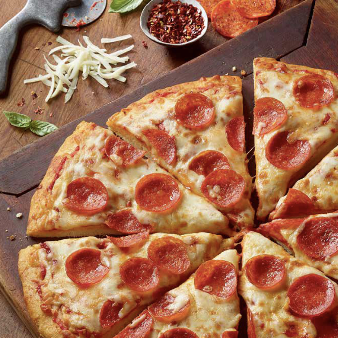 Quick family meals on the run are a must-have for busy holiday shoppers. Fill that need with delicious whole pizzas at the ready!

Find out how at core-mark.com/food-service