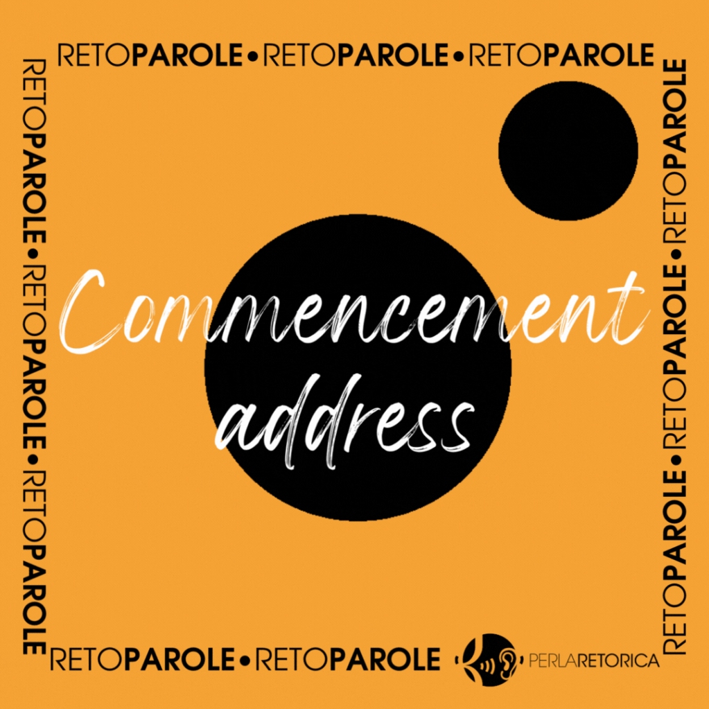 Da noi basta una dichiarazione, magari con bacio accademico; mentre in altri paesi, come gli U.S.A., esiste un discorso apposito per le cerimonie accademiche: il COMMENCEMENT ADDRESS.
#retoparole #figureretoriche #hastalaretoricasiempre
 perlaretorica.it/reto/commencem…