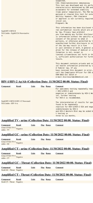 Most recent STD screening https://t.co/y3zZJ0d37R