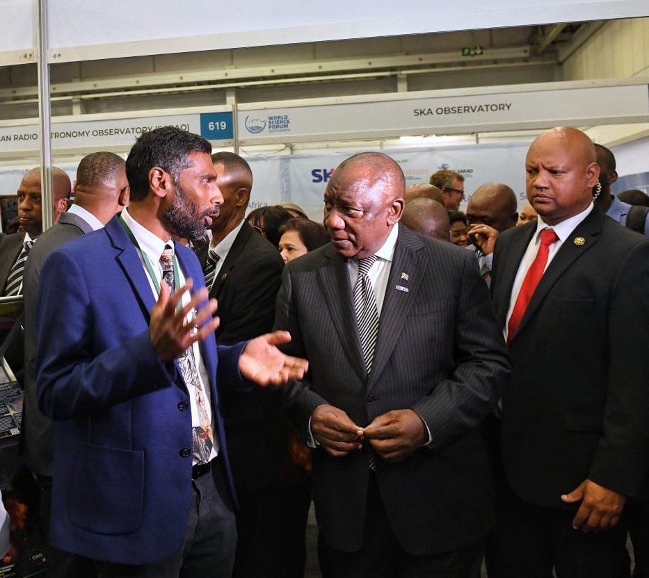 AfriScienceStar's tweet photo. "This is the first World Science Forum to take place in Africa... Today Science is called upon to assist humanity in responding to key challenges of our times including disease, food insecurity &amp; climate change..." - Presidency @CyrilRamaphosa at the #WSF_ZA2022 opening. https://t.co/cC9eq1evLI