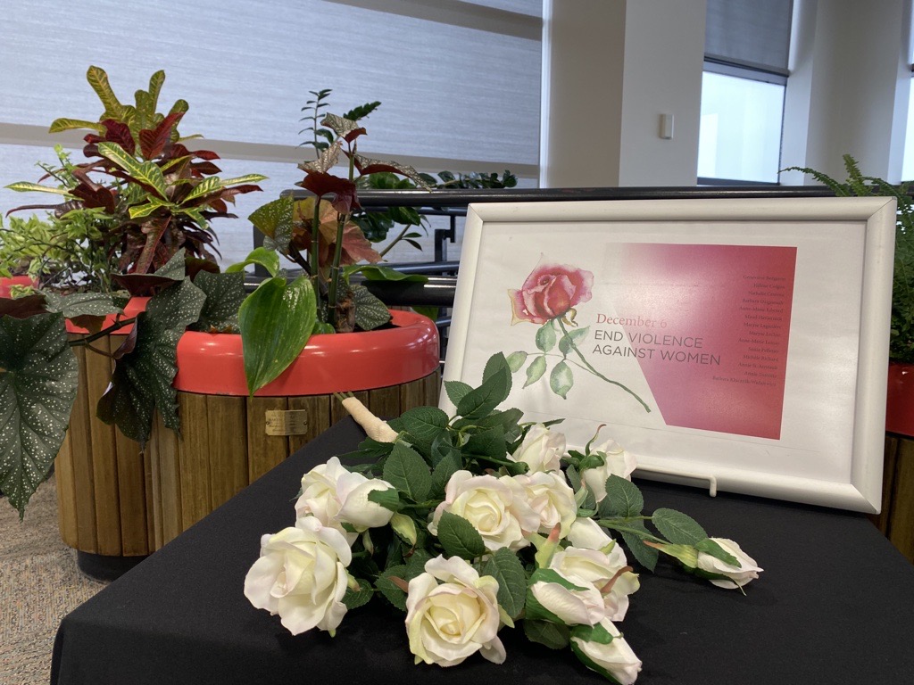 ulethlibrary's tweet photo. Today is National Day of Remembrance & Action on Violence Against Women.
Visit the Womenโs Peace Garden on level 10 south to remember those who have been impacted by gender-based violence.
#December6 #NationalDayofRemembrance #MontrealMassacre #EndGenderViolence #ULethLibrary https://t.co/dTYUjI84YY