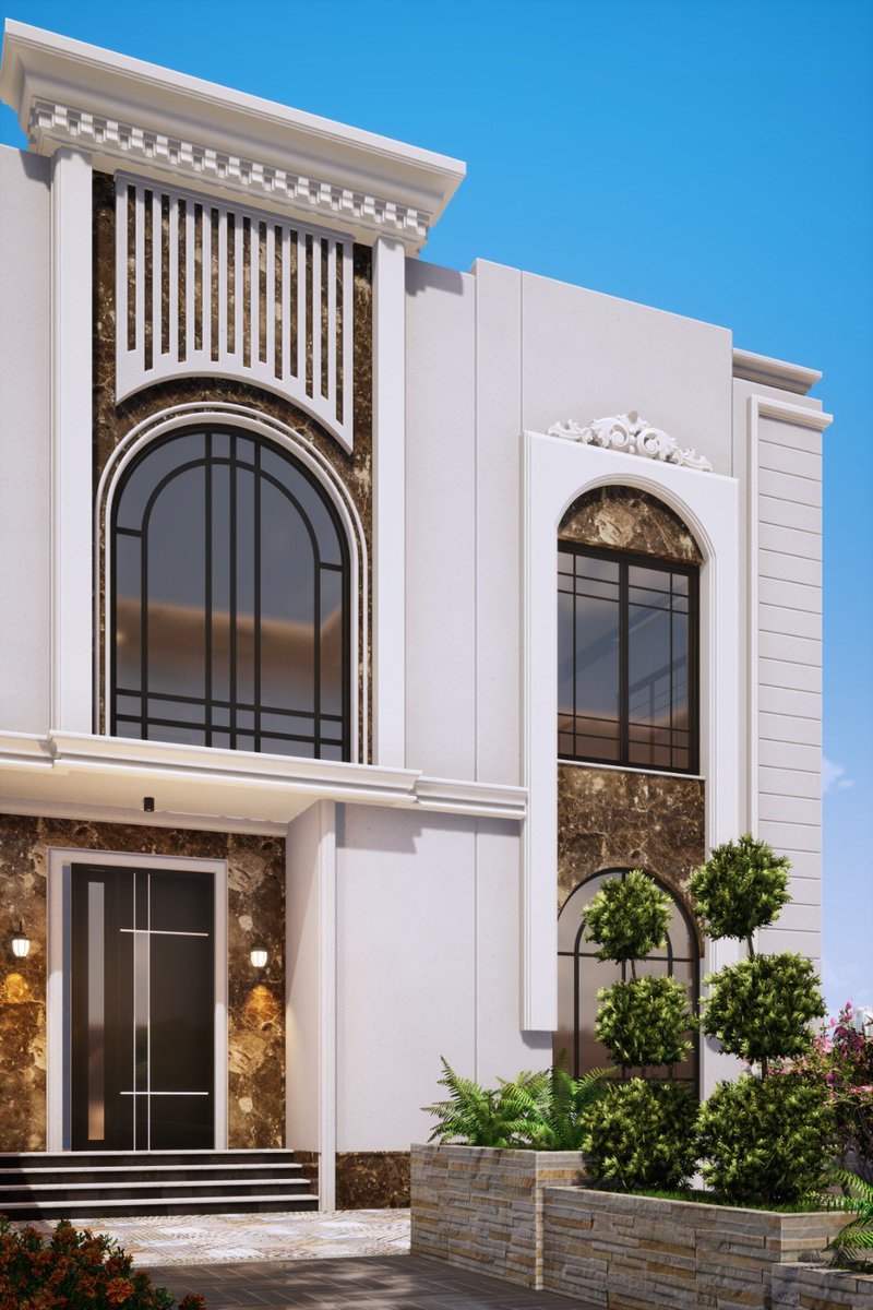 RuQAA_1's tweet photo. من اعمالنا المميزة في تصميم الواجهات الخارجية 
نوع الطراز كلاسيك 
#تصميم_واجهات_خارجية https://t.co/IyRue0isP9