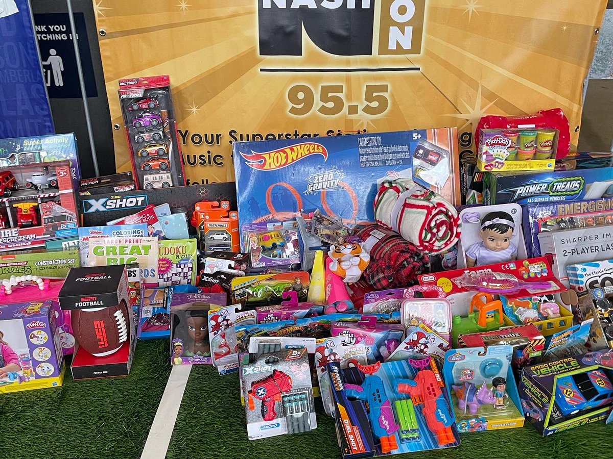 stewjamesradio's tweet photo. It’s time, we’re here at Nissan Stadium till 6pm tonight. Stop by and drop off your Toys or gifts for Seniors to benefit the Salvation Army’s Forgotten Angels program. https://t.co/8EvmJxSpMo