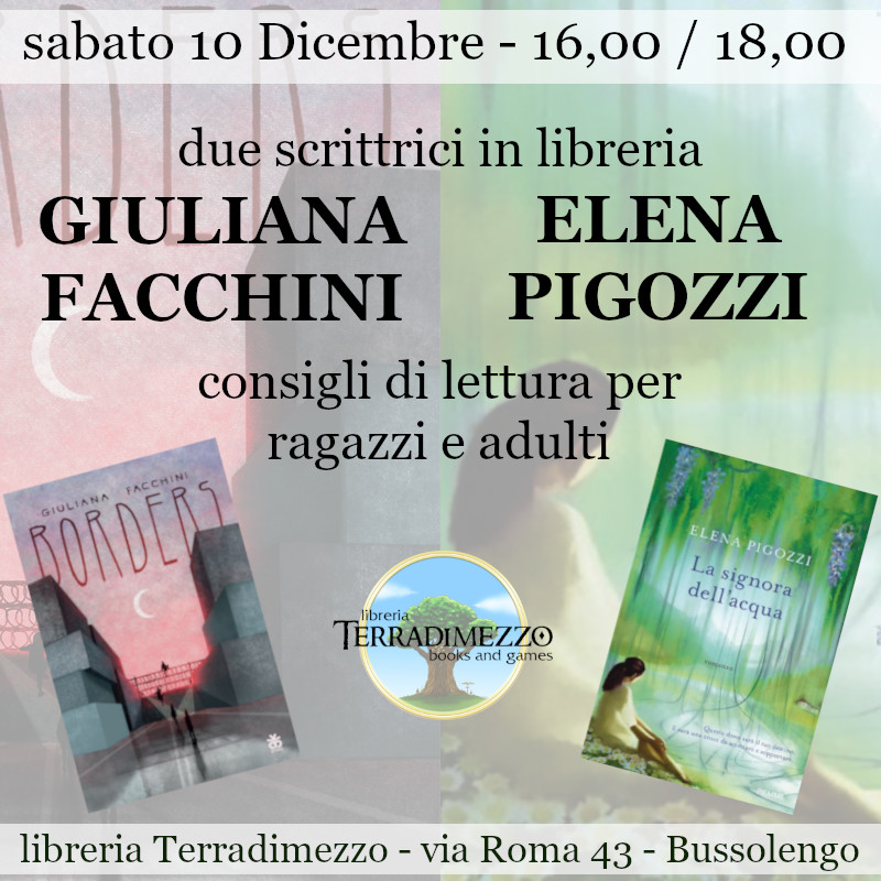 Volete fate un regalo? Libri!
Per ragazzi o per adulti, non cambia nulla  noi consigliamo solo storie belle!
Ci saranno i nostri romanzi che potrete avere con la dedica personalizzata e altri libri di bravissimi colleghi e colleghe scelti da noi per voi! 
Così è Natale!