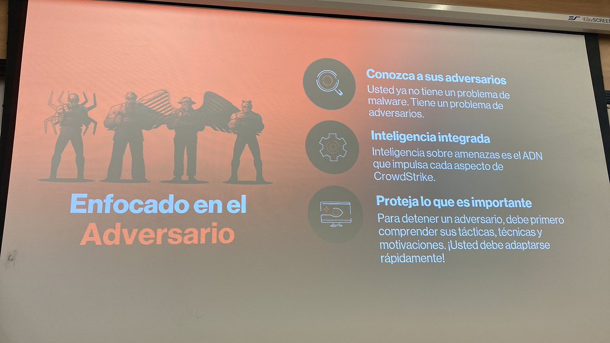CCIT_'s tweet photo. #SAFE enfóquese en el adversario y aprenda a conocerlo para así tomar las mejores decisiones en materia de #ciberseguridad, de esta forma damos inicio a la charla dirigida por @CrowdStrike https://t.co/UOTCvz5RBp
