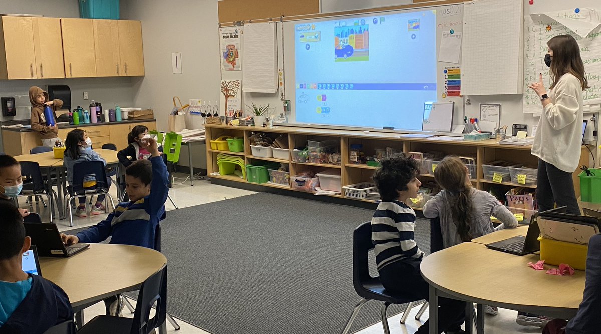 MsMacInClass's tweet image. Much excitement this morning as @MsArmstrongg introduced students to @ScratchJr . It is #canadalearningcodeweek @KanataHighlands