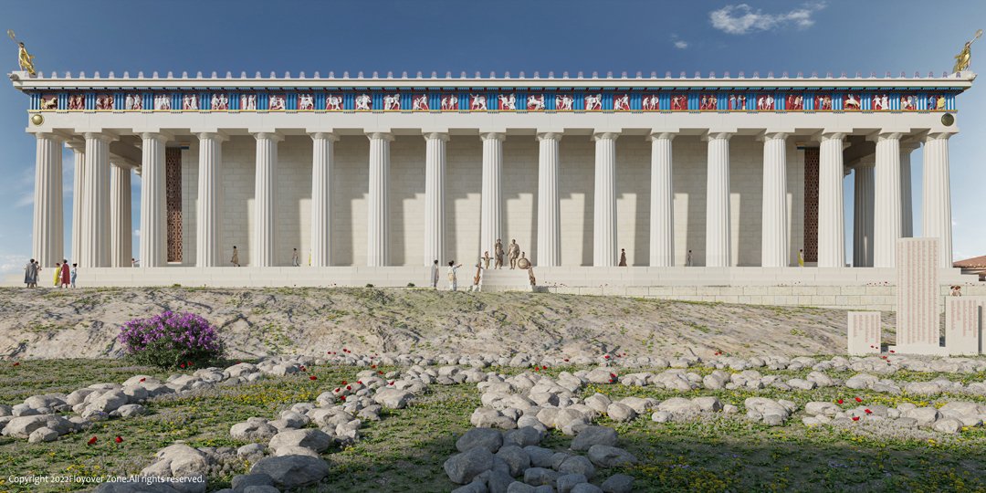 Have you explored the sculpted pediments and metopes of the Parthenon? Today, they are poorly preserved and divided between museums in London, Athens, and elsewhere. Learn all about them by taking our virtual tour "Athens Reborn: Acropolis" on Yorescape now!   #ancientgreece