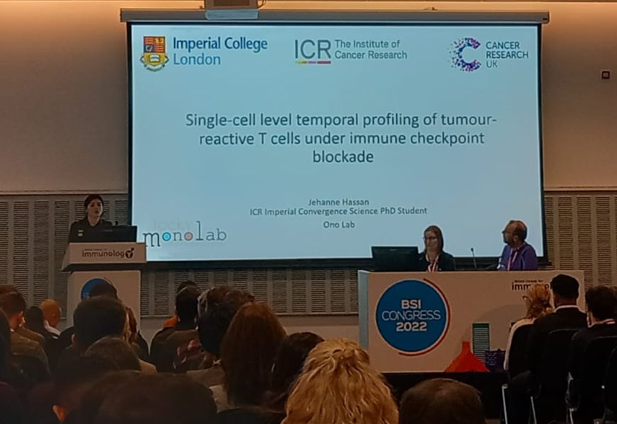 It was a pleasure presenting our work on the dynamics of Tumour-reactive T cells following Immune checkpoint blockade revealed by Tocky Multidimensional Analysis at #BSI22 today! #Tocky <a href="/MonoTockyLab/">Masahiro Ono @ Tocky Lab</a>