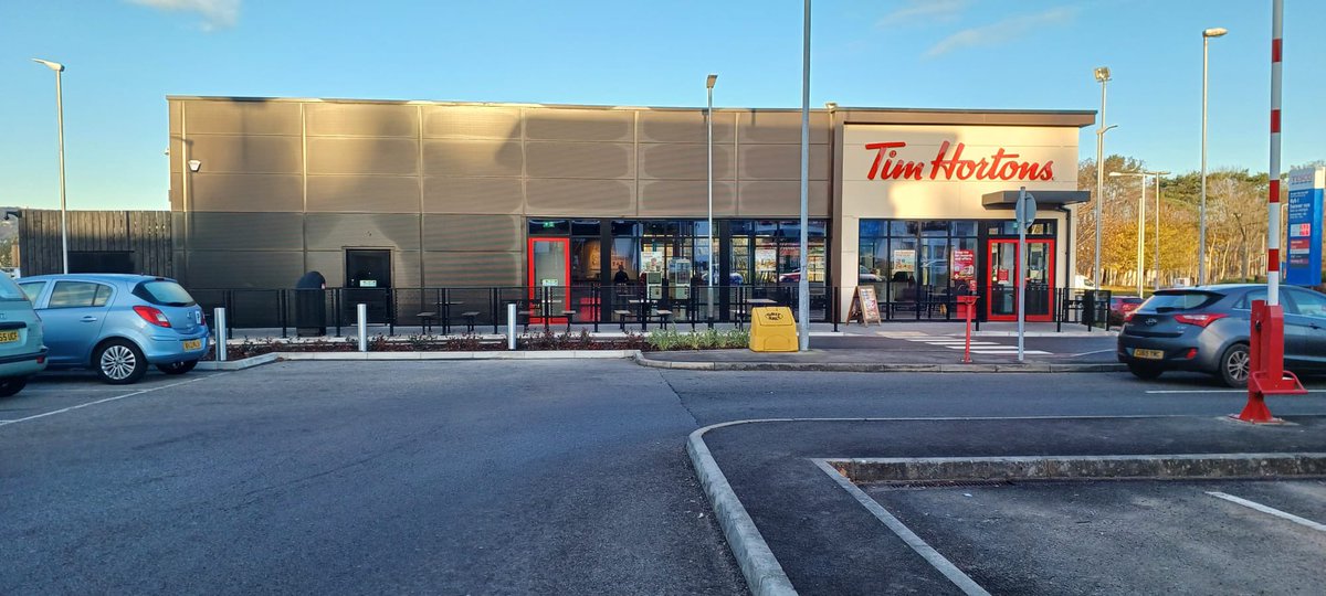 AsbriTransport's tweet photo. Pleased to see Tim Hortons Swansea branch open. We provided all transport planning services to the project and are currently engaged on several other restaurants with drive-throughs. https://t.co/CsVoy7NWSC