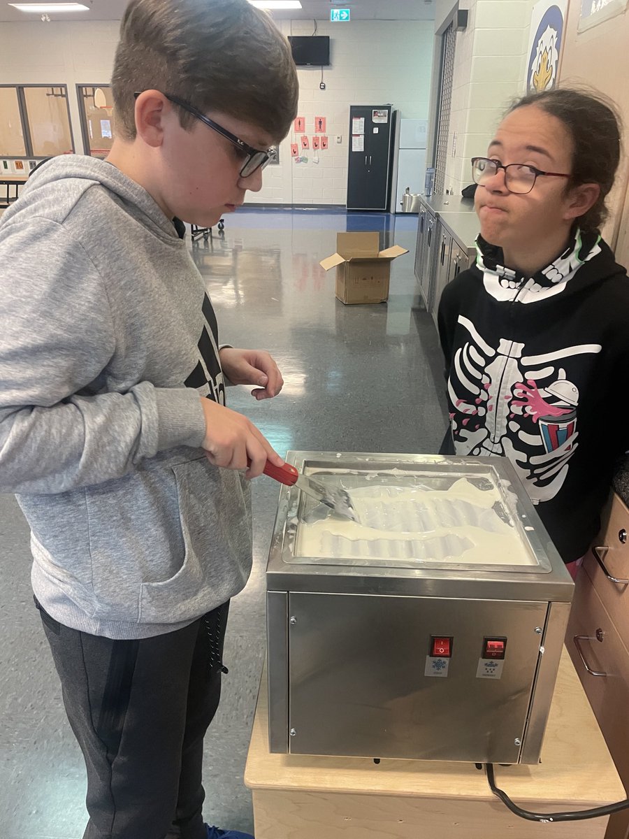 Rolled ice cream kinda day!! #rolledicecream, #classroomcelebrations, #grade6 @ElizabethParkEl