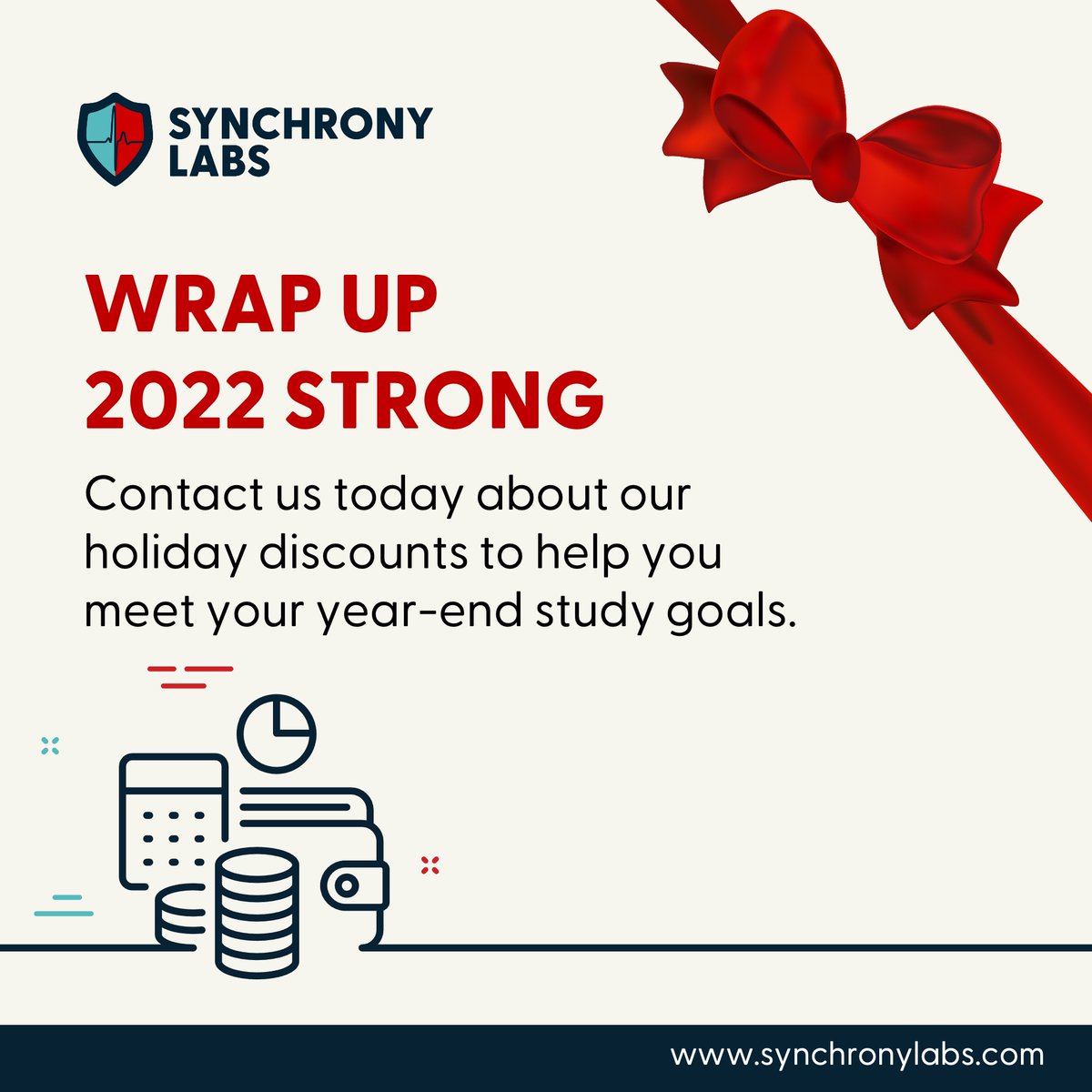 Hit your year-end goals and get your studies in before 2023. Contact Synchrony Labs to hear about our special December discounts and how we can help you wrap up 2022. #preclinicalstudies #synchronylabs #glpcompliant #CRO