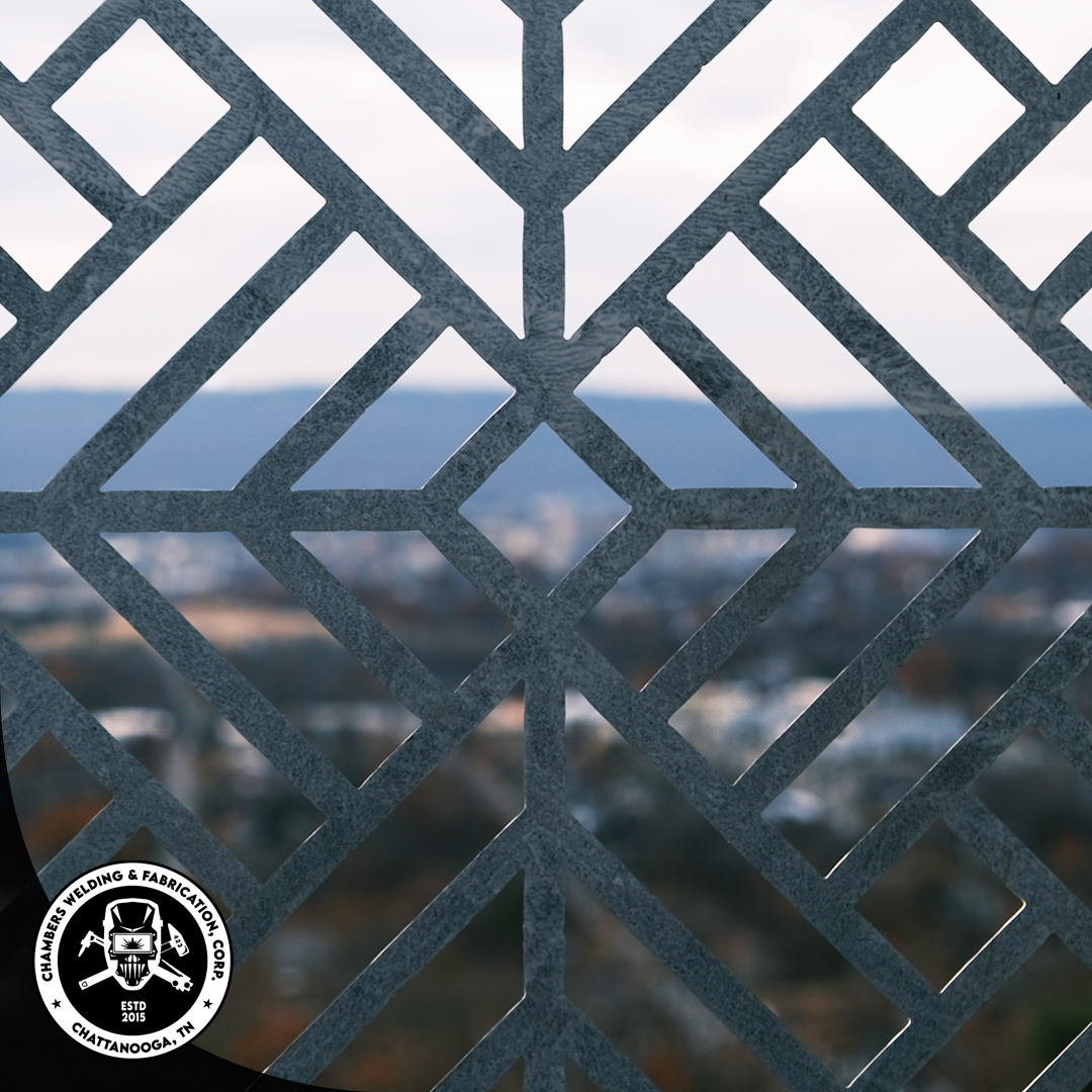 Chamberswelding's tweet photo. Decorative railing panels for a customer w/a beautiful view! The pattern was requested by the customer, cut w/our CNC plasma machine &amp; installed on-site.

#railing #modernrailing #handrail #handrailing #deck #welding #fabrication #customrailing #railingpanels #chamberswelding https://t.co/ZGE5DLZMVy