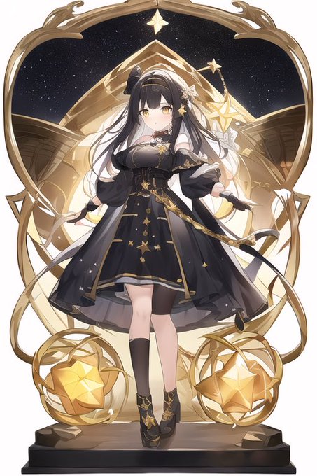 AIgacha SSR 魔女シリーズちちぷいさんで更新しましたー
#NovelAI 
#AIイラスト 
星の魔女 