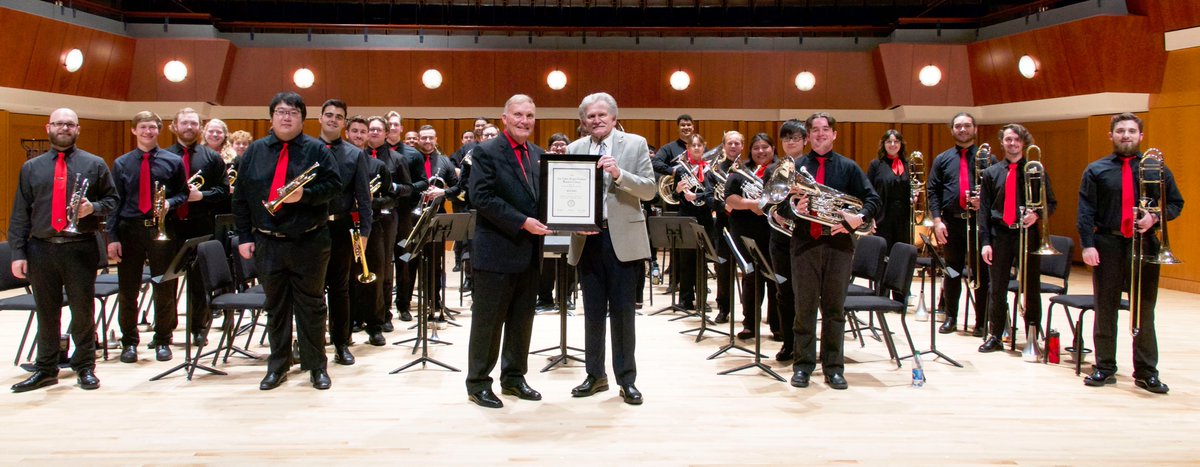 Congratulations to Philip Smith, UGA Hugh Hodgson School of Music William F. and Pamela P. Prokasy Professor in the Arts (Trumpet), who was awarded the Edwin Franko Goldman Memorial Citation from the American Bandmasters Association this semester! music.uga.edu/news/stories/2…