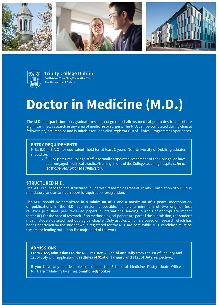 School of Medicine, Trinity College Dublin tweet media
