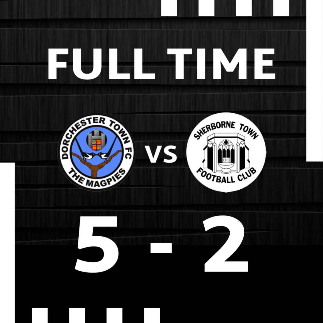 DorchTownFC's tweet photo. ⏱️ | 𝗙𝗨𝗟𝗟 𝗧𝗜𝗠𝗘

The Magpies 5-2 Sherborne Town

#WeAreDorch ⚫️⚪️ https://t.co/bjfKF71h5p