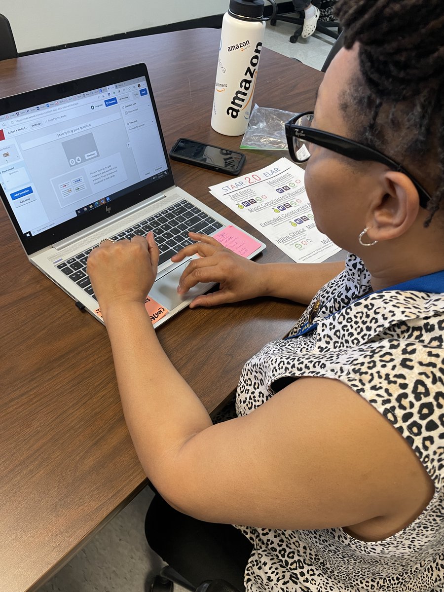 Todd_Rigney's tweet photo. Teachers at @MMAFAHISD continue to get STAAR 2.0 ready with a #DayTimeTech PD session showing how @Kahoot and @quizizz can emulate STAAR 2.0 question types! Always growing on our #HoustonISDVILS journey! https://t.co/FJylasbZga