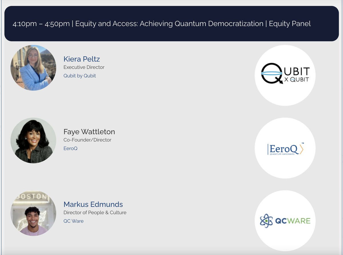 At #Q2B and excited to talk about one of my favorite topics today: ensuring accessibility and inclusion in the quantum ecosystem.

Would love to chat and grab coffee with anyone interested in quantum education and workforce development and figuring out how we can partner!