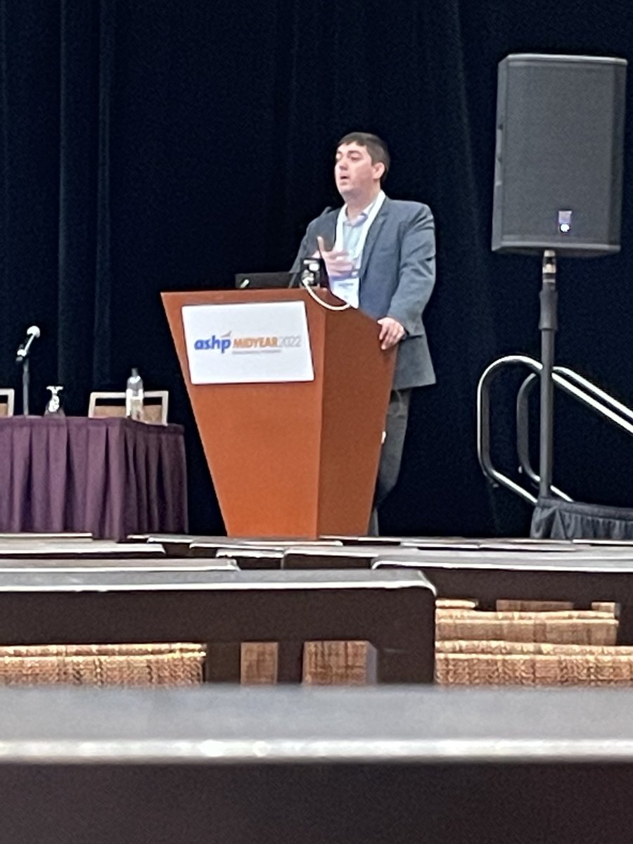 ⁦happening now <a href="/B0ilerPharmD/">Alex Mills (he/him)</a>⁩ presenting like a boss at #ASHP22 with practical info and tips! ⁦<a href="/olemisspharmacy/">Ole Miss Pharmacy</a>⁩ getting it done ✅