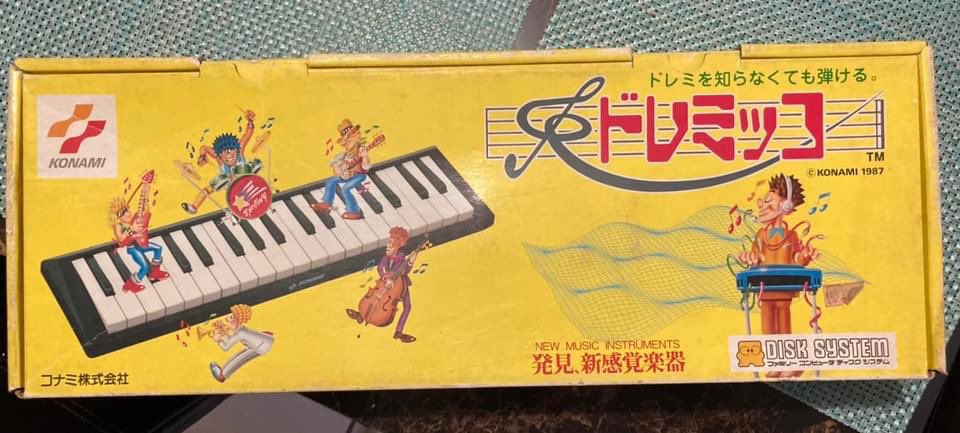 Rolenta1's tweet photo. In 1987, 11 years before it began distributing musical instrument-type controllers for its Bemani line of games, Konami released this piano keyboard with its game Doremikko for NIntendo’s Famicom Disk System https://t.co/BkdwOPlHNn