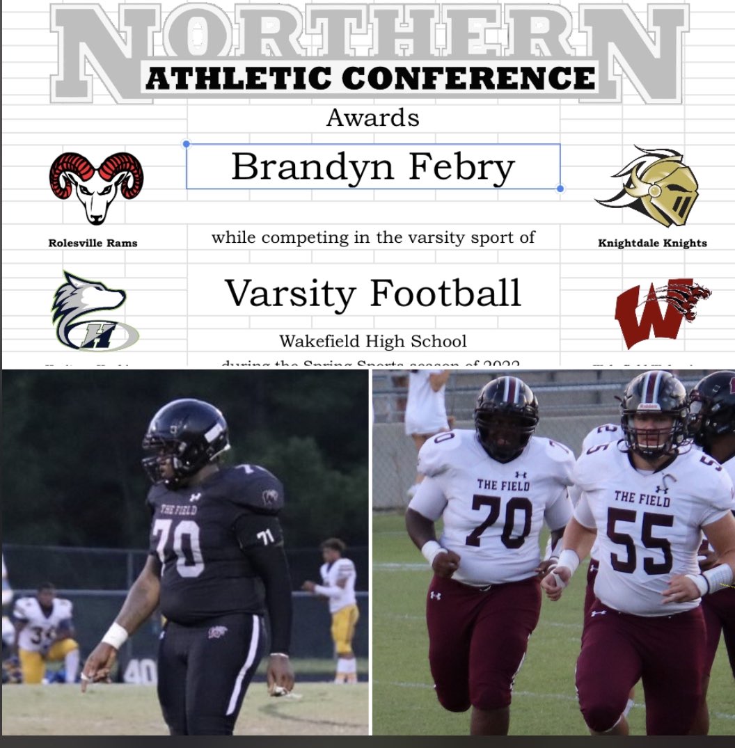 coachpoohward's tweet photo. Congratulations to DT Brandyn Febry for making NAC 6 ALL Conference Defensive Line! https://t.co/HlE1kKvOMd