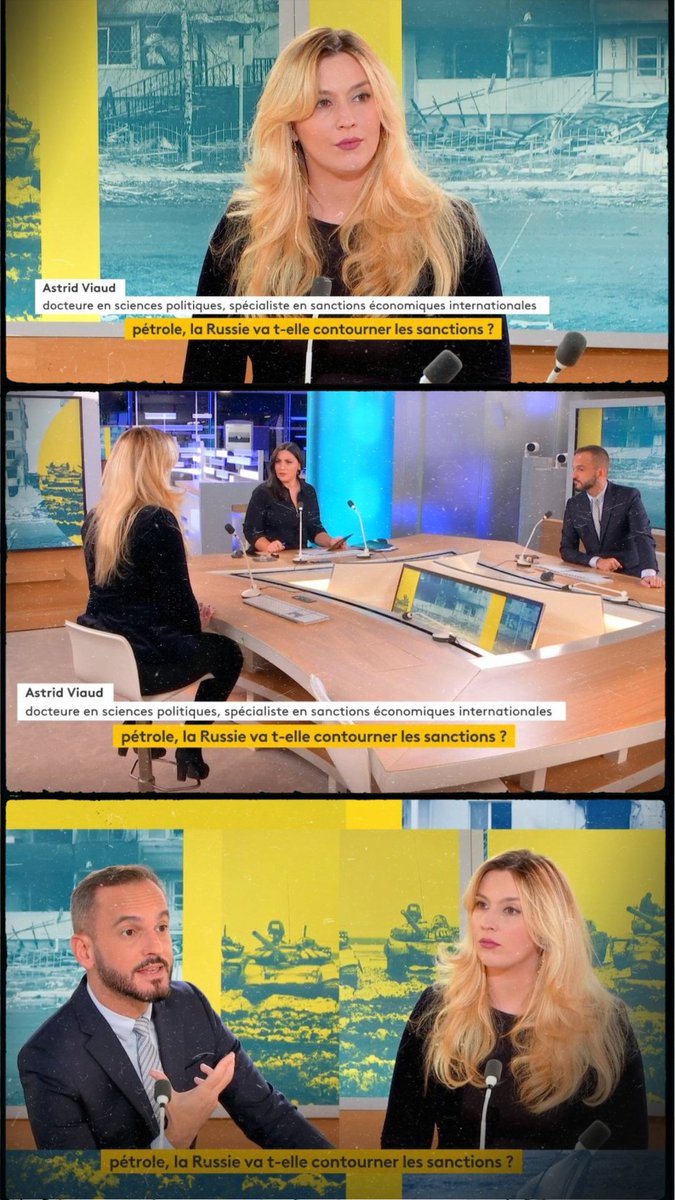 AstridViaud's tweet photo. 🇪🇺 | #Russie, un #embargo sur le #pétrole efficace ? 
🗞 | Merci à @franceinfo pour son invitation.
📹 | https://t.co/5v1l2ssqj7 
🕐 | Passage à 01:05:01 
#sanction #ue #embargo #ukraine #plafonnement https://t.co/bwck4MIOe6