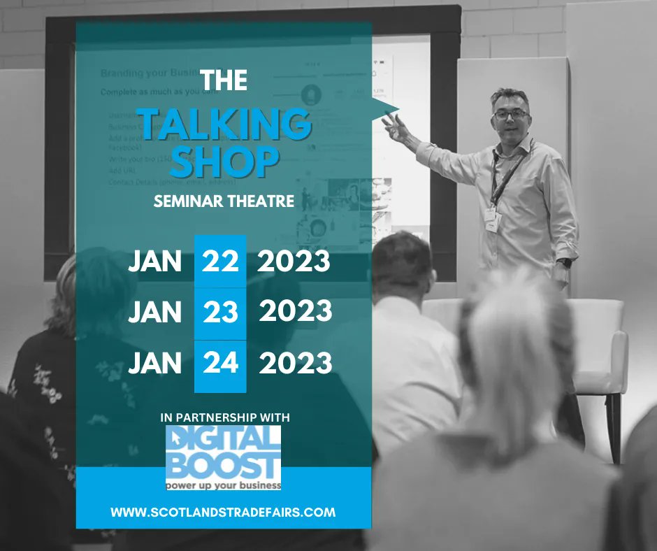T A L K I N G . S H O P

Our seminar schedule has just dropped! Check out all of the exciting and inspirational sessions we're holding over 22-24 January 2023. 

Don't a miss a second of our exciting lineup! Register today: buff.ly/3FjofUX 

#scottradefair