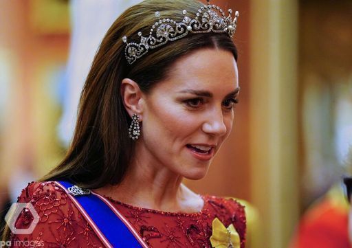 The Princess of Wales at this evening's Diplomatic Corps reception at Buckingham Palace 📸 <a href="/VictoriaJonesPA/">Victoria Jones</a>
