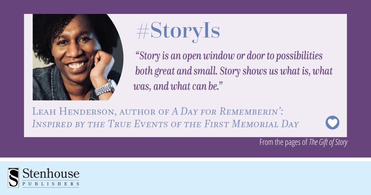 The #GiftofStory by @MrSchuReads invites you to think about the tremendous power of story and to pass that gift to others. To @LeahsMark, #StoryIs possibility. Share with us what story is to you! hubs.ly/Q01tRXCj0