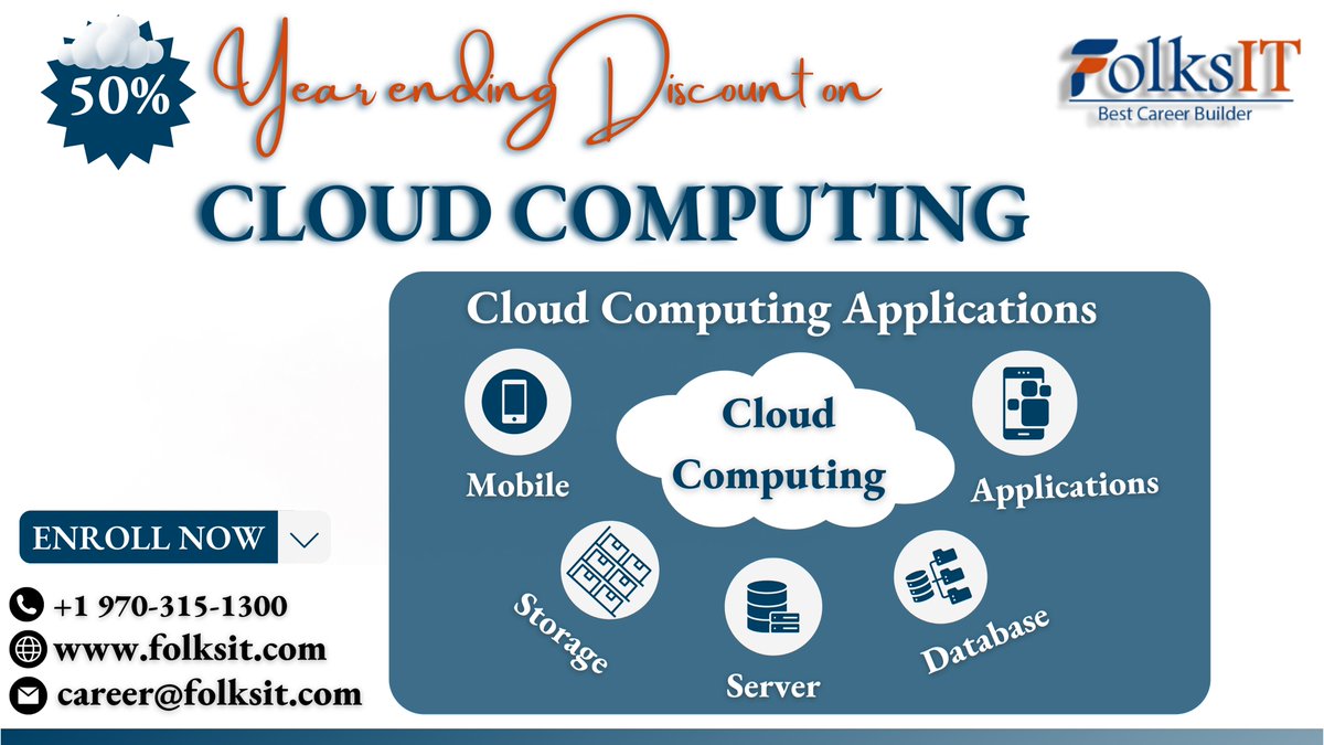 Folksitelearn's tweet image. #CloudComputing Training -@ bit.ly/3BhD8Vk to learn new market developments. Get #CloudComputingCertification, that you can get are cloud computing architect, #cloud computing consultant and many more.
#cybersecurity #aws #cloudservices #followforfollowback #folksit