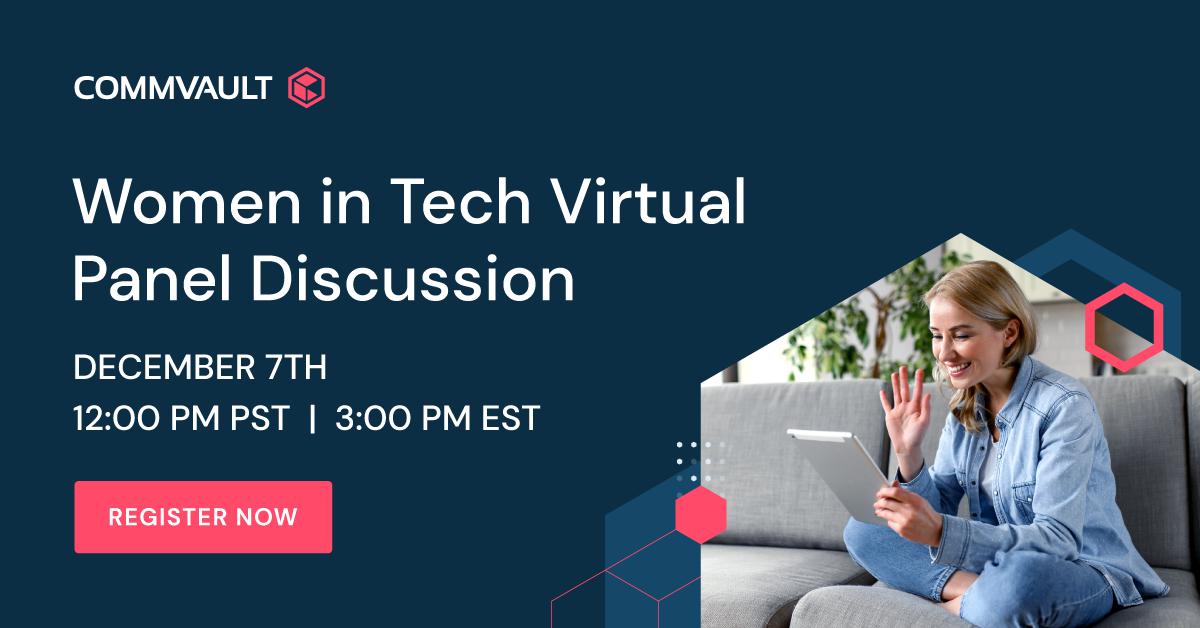 JFabbio's tweet photo. Still time to register and attend as Commvault's CMO, Isabelle Guis is hosting #WomenInTech panel discussion with distinguished female IT leaders on Wednesday, December 7th. 

Register to receive your Tumi gift in time for the holidays! https://t.co/ihLjK6GGYl https://t.co/2QGGi6rkrN